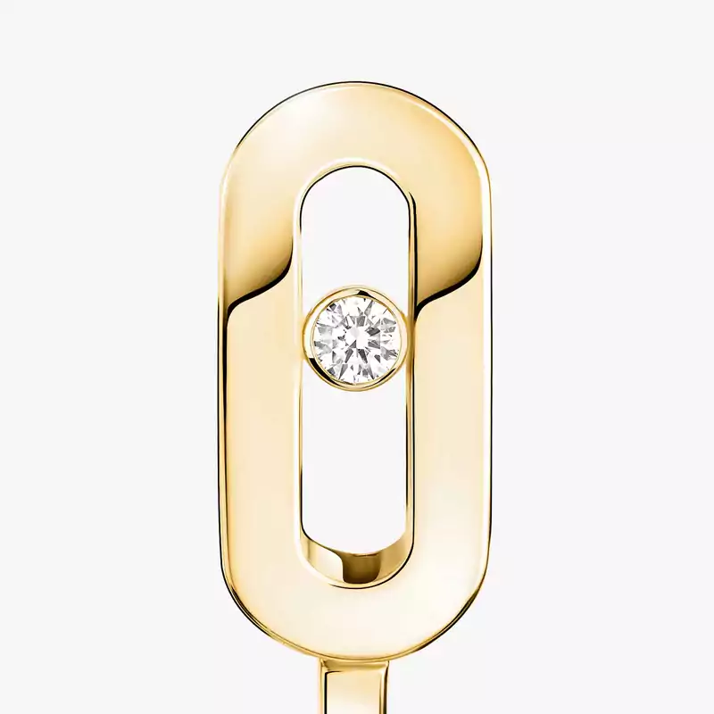 Boucles d'oreilles Femme Or Jaune Diamant Mini Créoles Move Uno 10050-YG