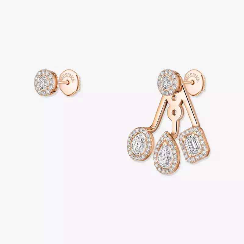My Twin trilogy earrings Pink Gold For Her Diamond Earrings 06527-PG