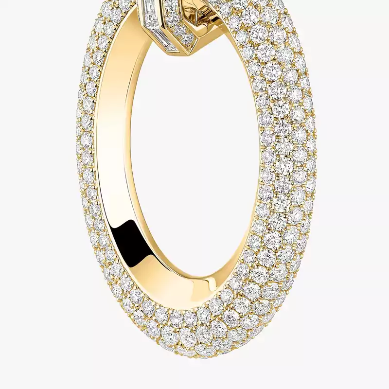 Boucles d'oreilles Femme Or Jaune Diamant Groove 13470-YG
