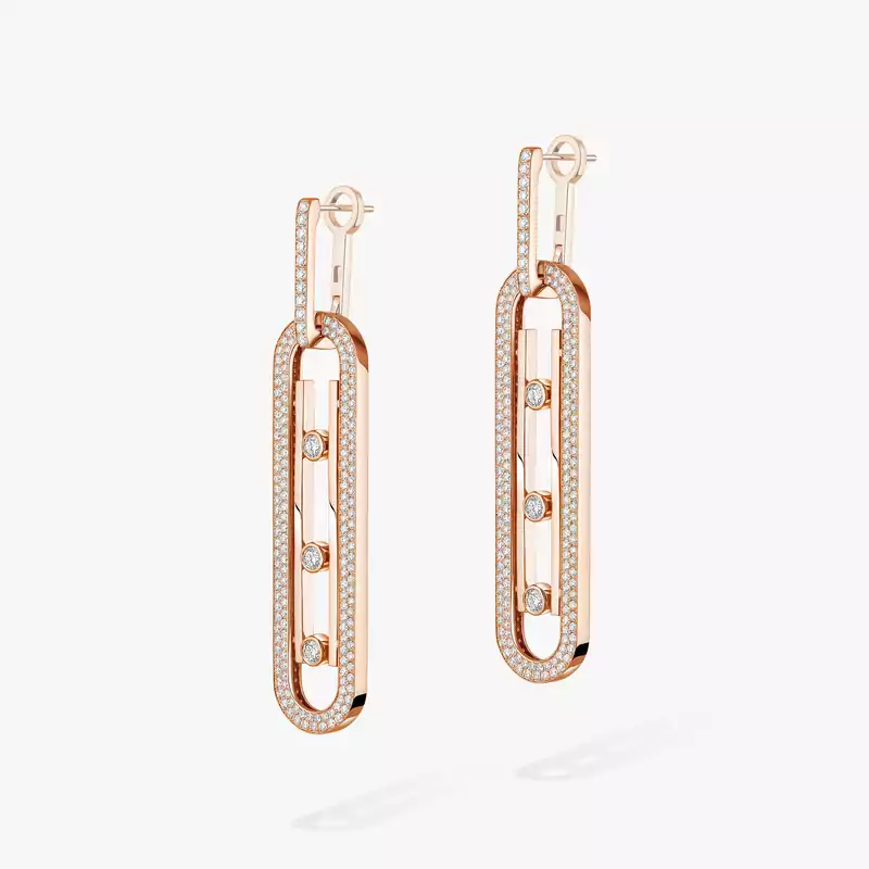 Move 10th Anniversary XL Pink Gold For Her Diamond Earrings 06823-PG