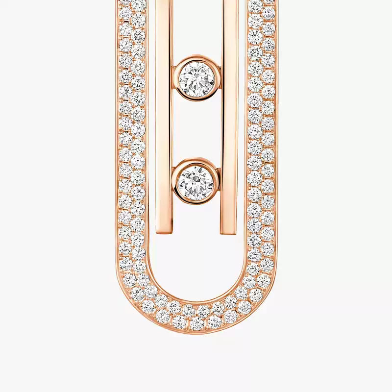 Move 10th Anniversary XL Pink Gold For Her Diamond Earrings 06823-PG