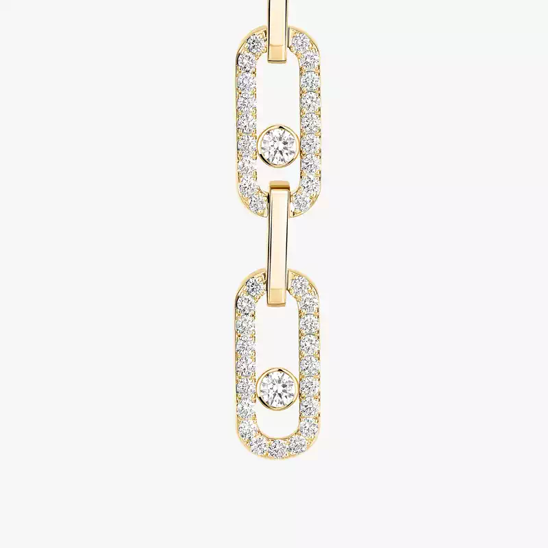 Move Link Multi Pendant Earrings Yellow Gold For Her Diamond Earrings 12011-YG