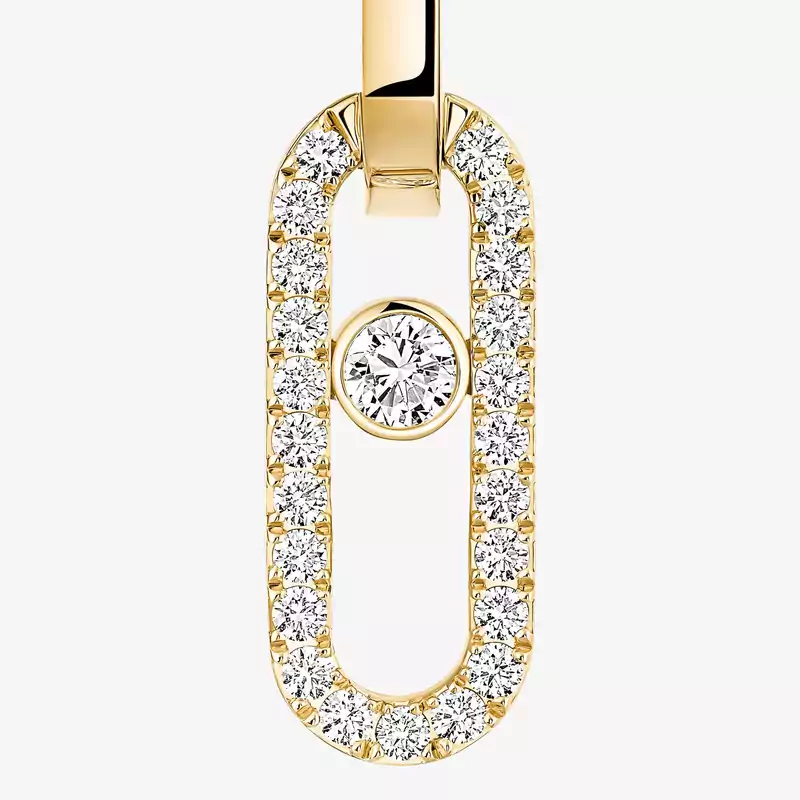 Move Link earrings Yellow Gold For Her Diamond Earrings 12469-YG