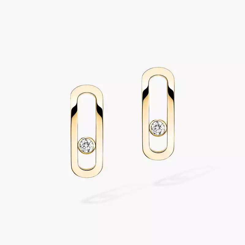 Boucles d'oreilles Femme Or Jaune Diamant Move Uno 12182-YG