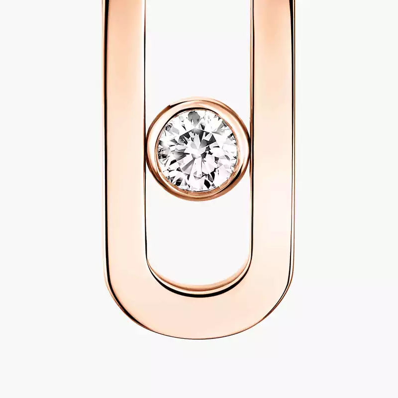 Boucles d'oreilles Femme Or Rose Diamant Move Uno 12182-PG