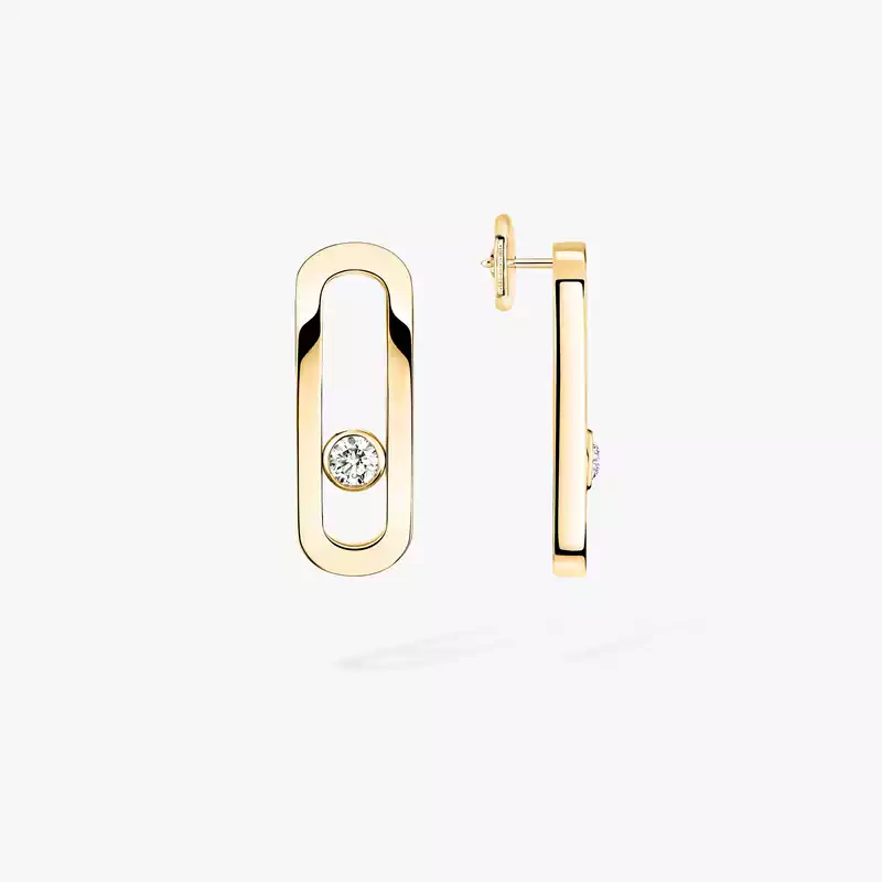 Boucles d'oreilles Femme Or Jaune Diamant Move Uno 12182-YG