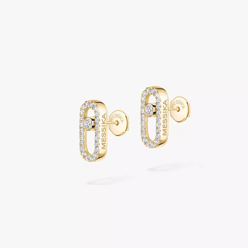 Move Uno Yellow Gold For Her Diamond Earrings 05634-YG