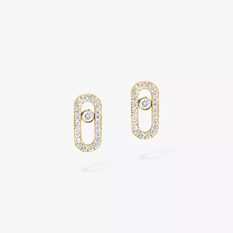 Move Uno Yellow Gold For Her Diamond Earrings 05634-YG