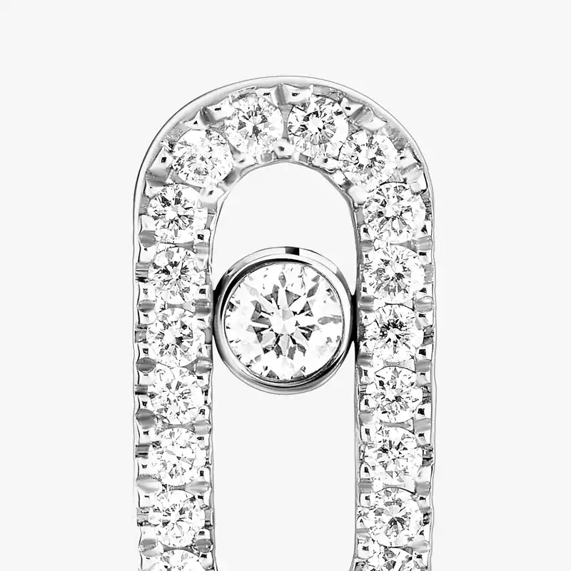 Boucles d'oreilles Femme Or Blanc Diamant Puces Move Uno 05634-WG