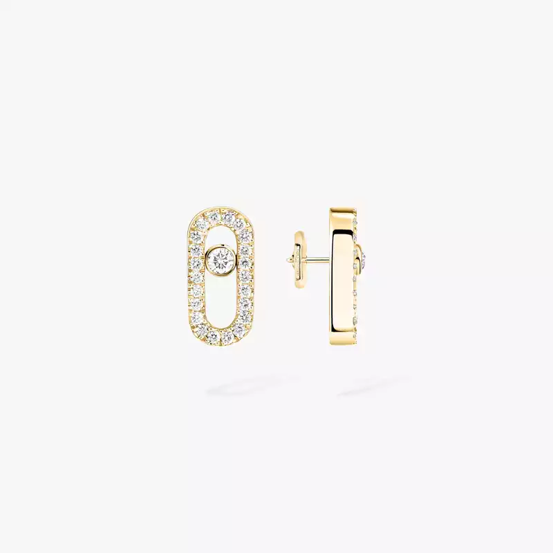 Move Uno Yellow Gold For Her Diamond Earrings 05634-YG
