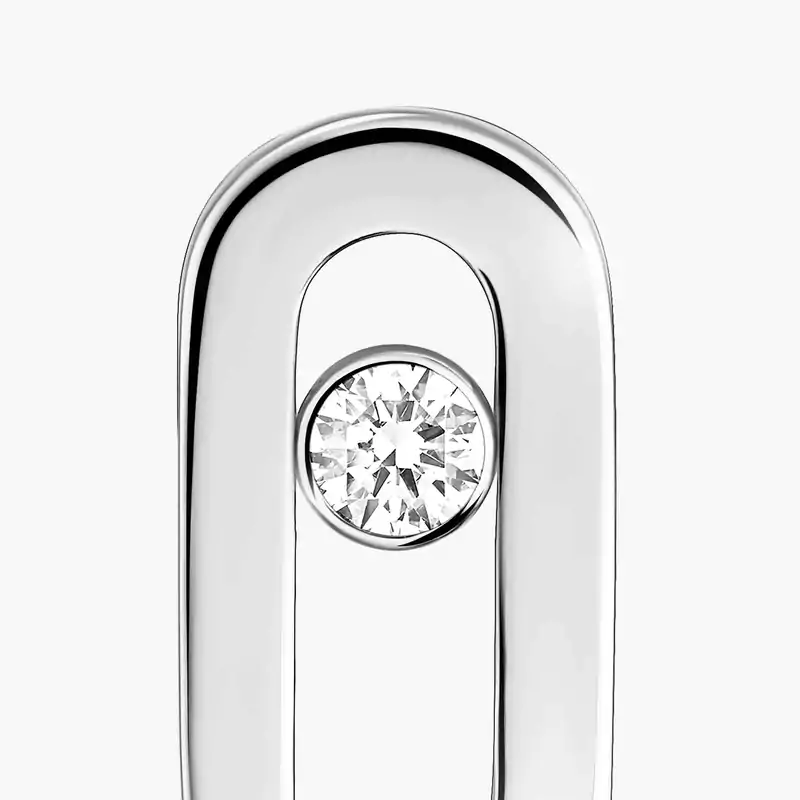 Earrings For Her White Gold Diamond Gold Move Uno Stud Earrings 12305-WG