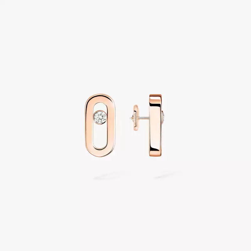 Move Uno stud earrings Pink Gold For Her Diamond Earrings 12305-PG