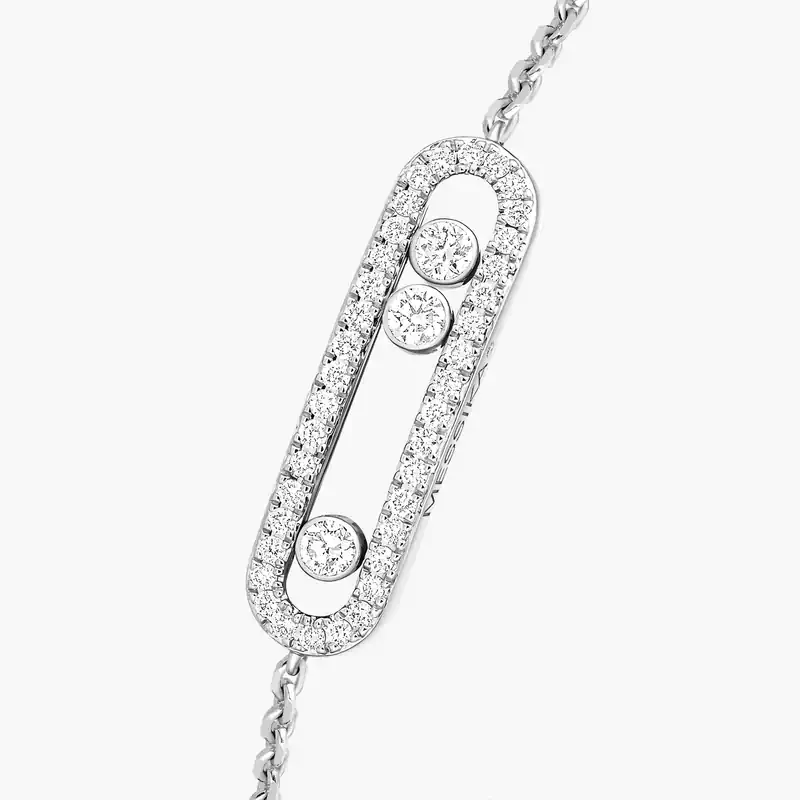 Baby Move pavé bracelet White Gold For Her Diamond Bracelet 04325-WG