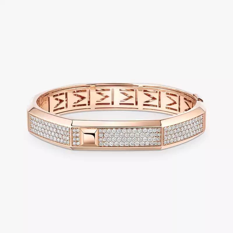 Moderniste pavé bracelet large
