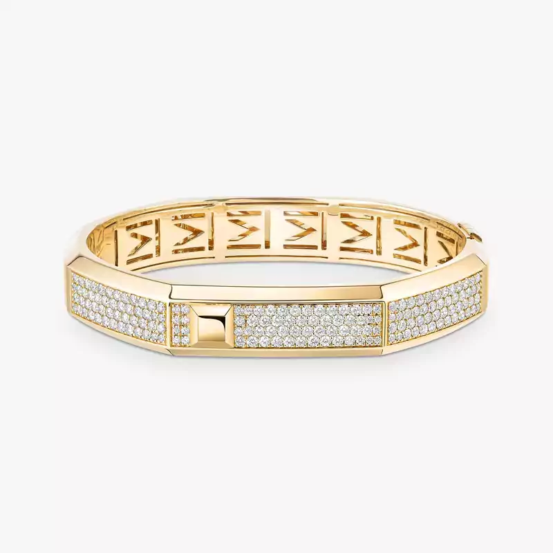 Moderniste pavé bracelet large