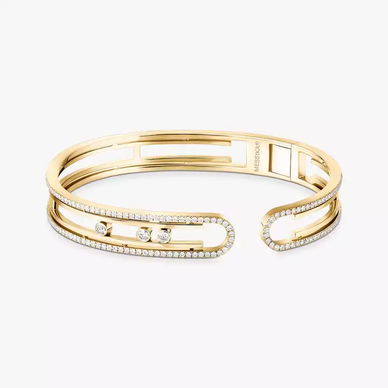 Bracelet Femme Or Jaune Diamant Bangle Move 10th 11426-YG