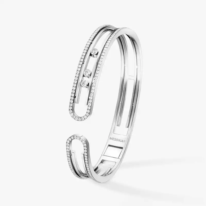 Move 10th Bangle White Gold For Her Diamond Bracelet 11426-WG
