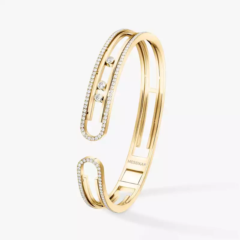 Bracelet Femme Or Jaune Diamant Bangle Move 10th 11426-YG