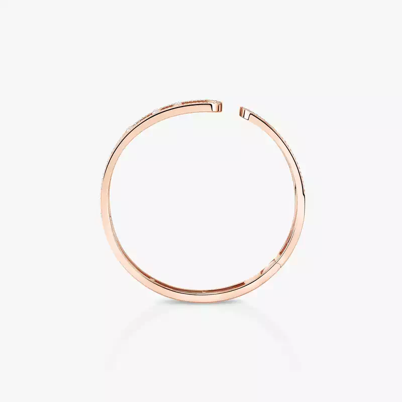 Bracelet Femme Or Rose Diamant Bangle Move 10th 11426-PG