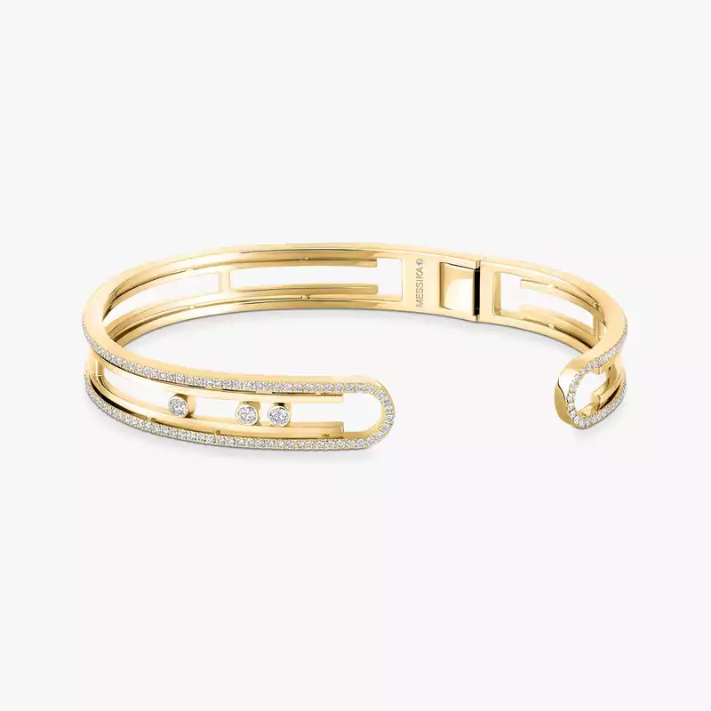 Bracelet Femme Or Jaune Diamant Bangle Move 10th 11426-YG