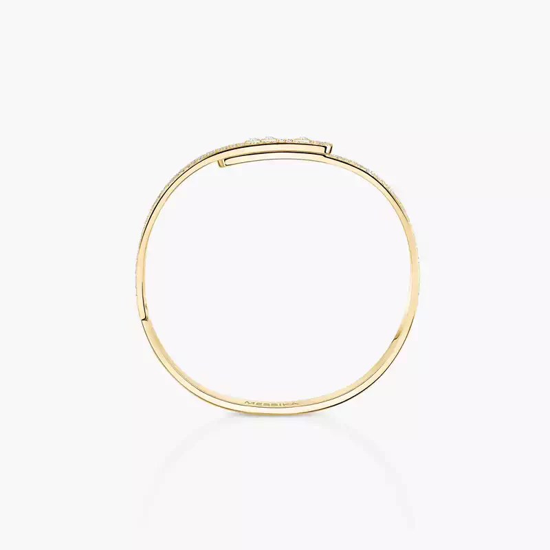 Bracelet Femme Or Jaune Diamant Bangle Move Noa Pavé 12722-YG