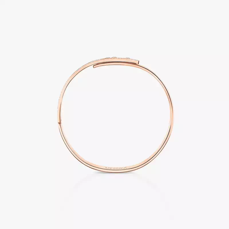 Move Noa half pavé bangle Pink Gold For Her Diamond Bracelet 06371-PG