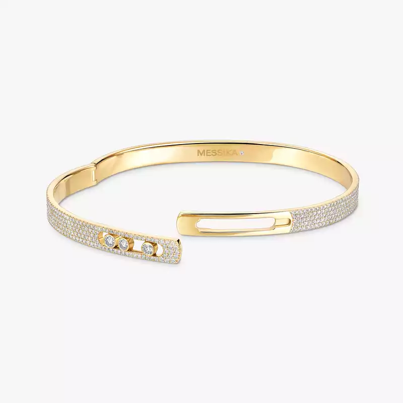 Move Noa pavé bangle small Yellow Gold For Her Diamond Bracelet 12721-YG