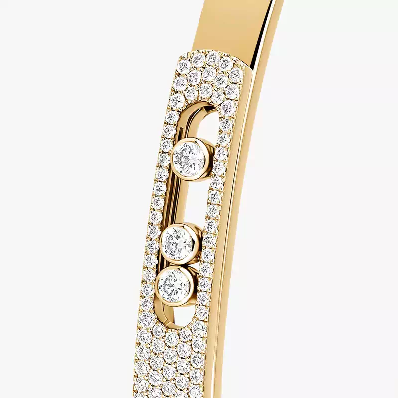 Bracelet For Her Yellow Gold Diamond Move Noa Semi-Pavé Bangle SM 10093-YG