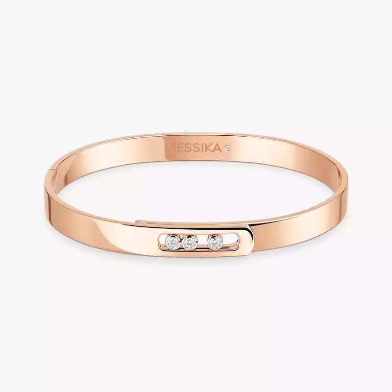 Bracelet Femme Or Rose Diamant Bangle Move Noa Grandes Tailles 13912-PG