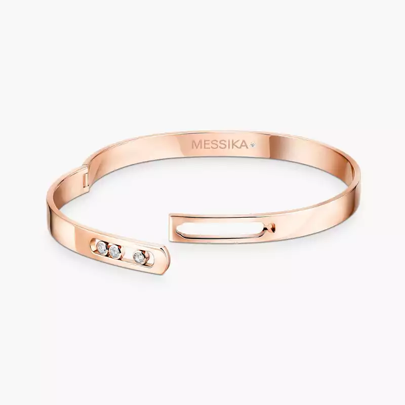 Bracelet Femme Or Rose Diamant Bangle Move Noa Grandes Tailles 13912-PG