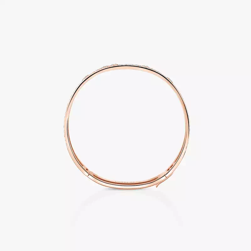 Bracelet Femme Or Rose Diamant Bangle Move Romane Pavé 13914-PG