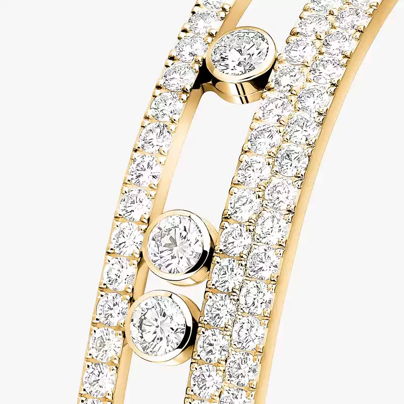 Move Romane pavé bangle large Yellow Gold For Her Diamond Bracelet 06733-YG