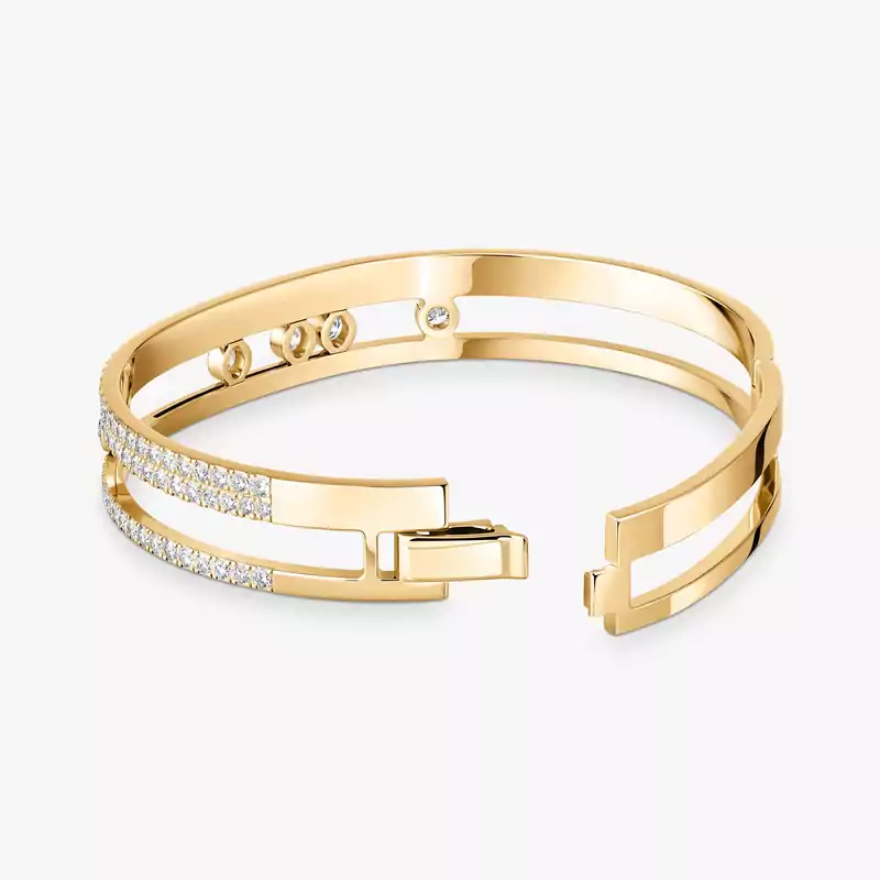 Move Romane pavé bangle large Yellow Gold For Her Diamond Bracelet 06733-YG