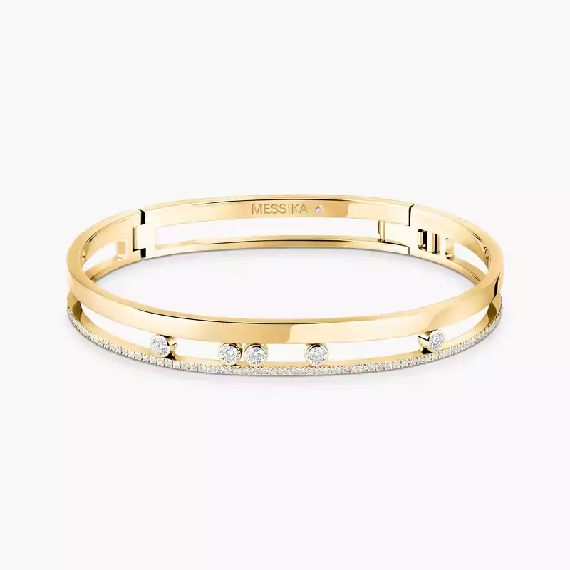 Браслет Для нее Желтое золото Бриллиантами Bangle Move Romane 06514-YG