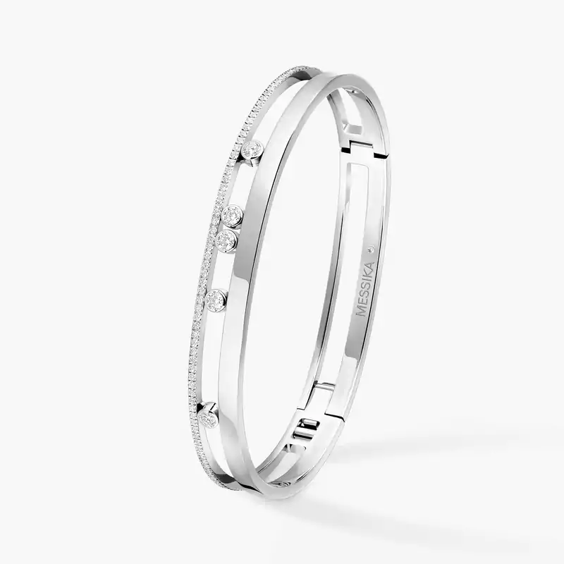 Браслет Для нее Белое золото Бриллиантами Bangle Move Romane  06514-WG