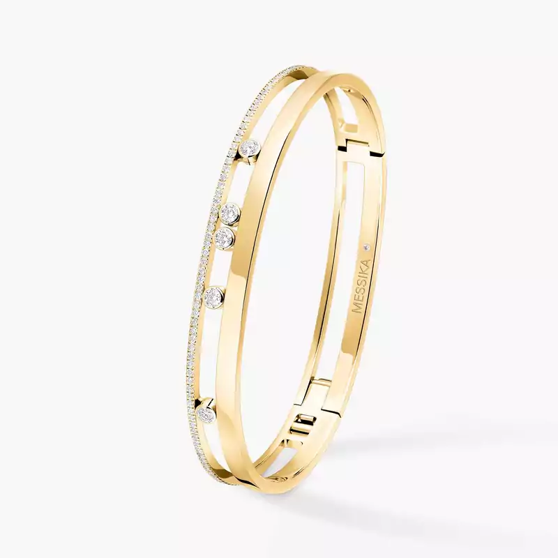 Браслет Для нее Желтое золото Бриллиантами Bangle Move Romane 06514-YG