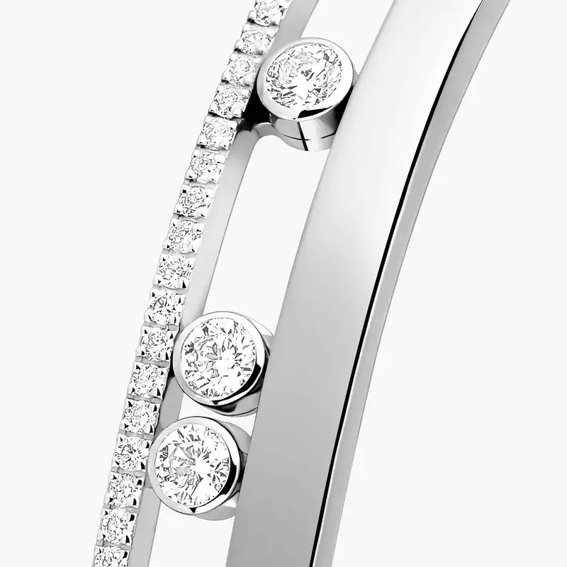 Браслет Для нее Белое золото Бриллиантами Bangle Move Romane  06514-WG