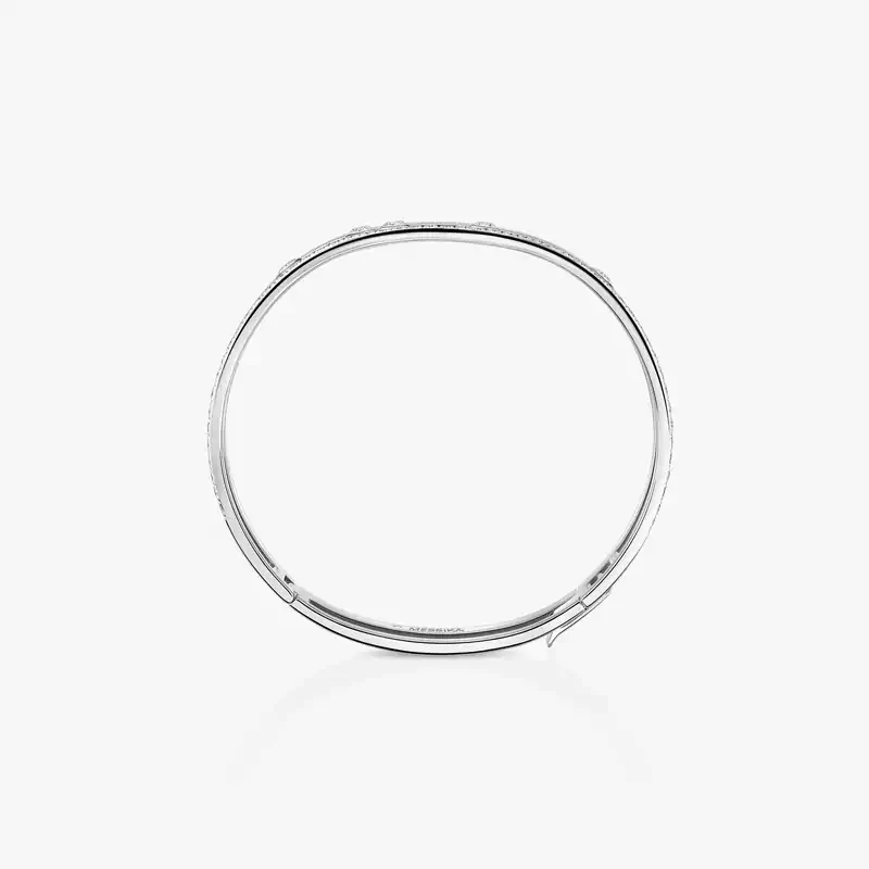 Bracelet Femme Or Blanc Diamant Bangle Move Romane  06514-WG