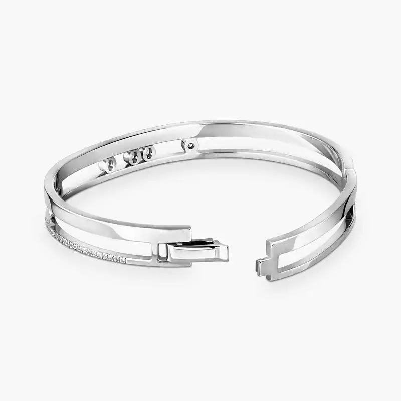 Браслет Для нее Белое золото Бриллиантами Bangle Move Romane  06514-WG