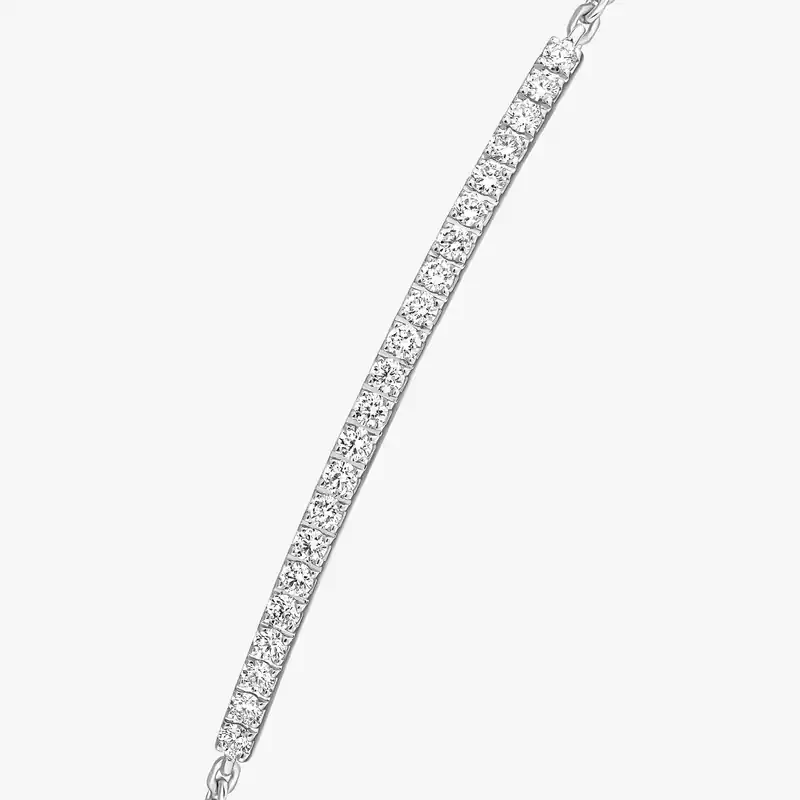 Bracelet Femme Or Blanc Diamant Gatsby Barrette 05446-WG