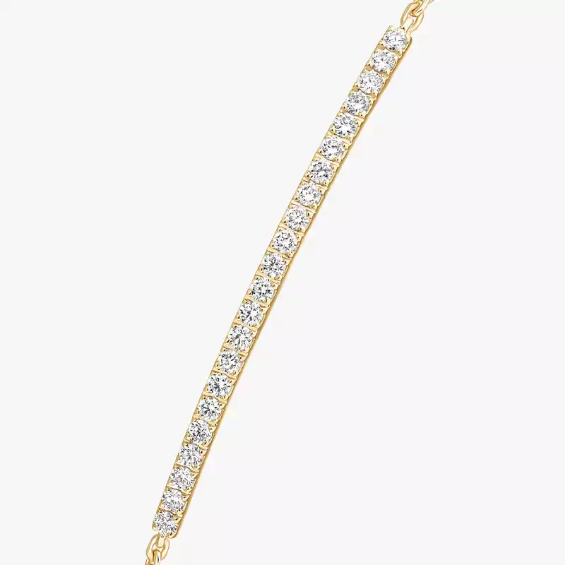 Bracelet For Her Yellow Gold Diamond Gatsby Bar 05446-YG