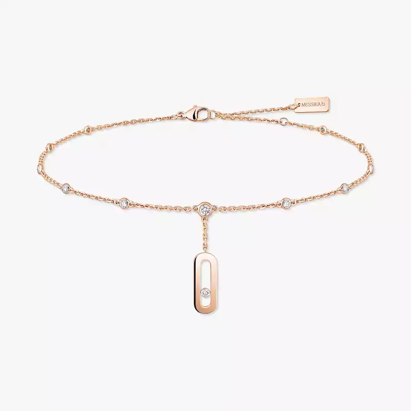 Bracelet Femme Or Rose Diamant Bracelet de Cheville Move Uno 10100-PG