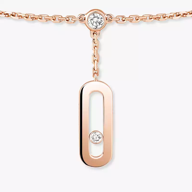 Bracelet Femme Or Rose Diamant Bracelet de Cheville Move Uno 10100-PG