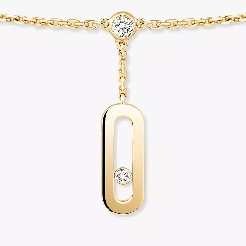 Move Uno Ankle Bracelet Yellow Gold For Her Diamond Bracelet 10100-YG