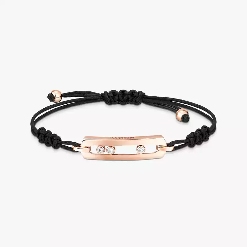 Bracelet Femme Or Rose Diamant Move Cordon Motif L 05311-PG