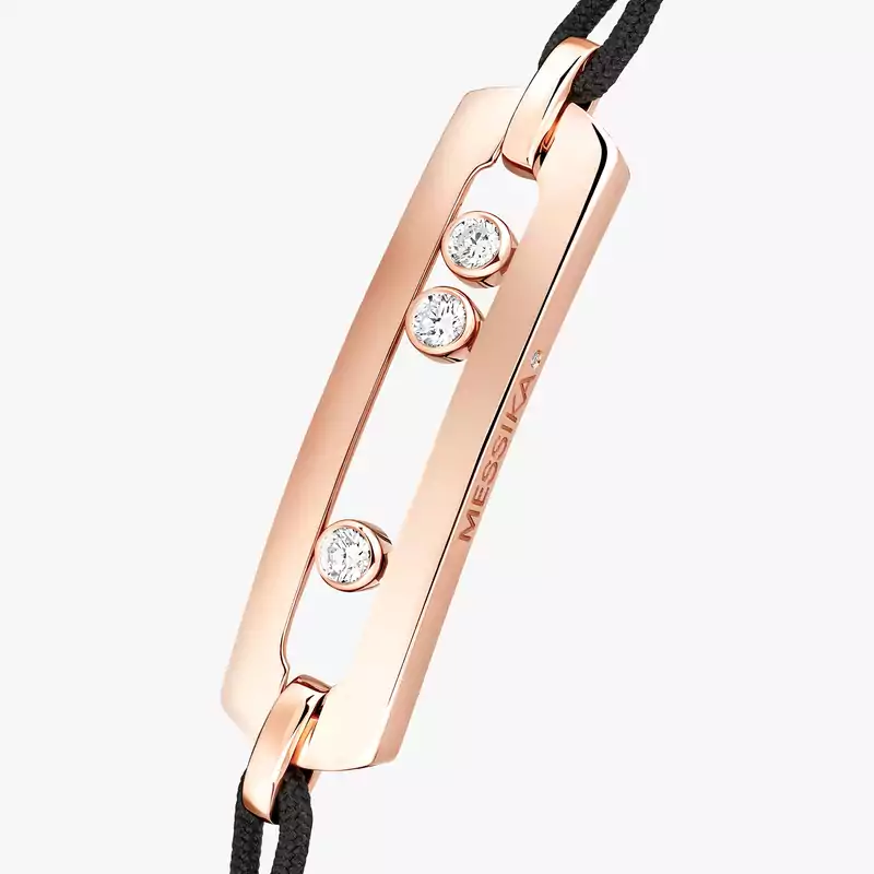 Bracelet Femme Or Rose Diamant Move Cordon Motif L 05311-PG