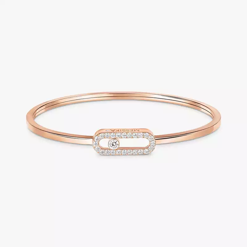 Pulsera Mujer Oro rosa Diamante Esclava Flex Move Uno Pavé MM 12057-PG