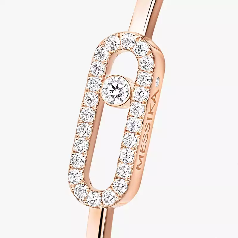 Pulsera Mujer Oro rosa Diamante Esclava Flex Move Uno Pavé MM 12057-PG
