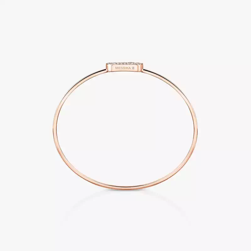 Bracelet Femme Or Rose Diamant Jonc Flex Move Uno Pavé 11134-PG