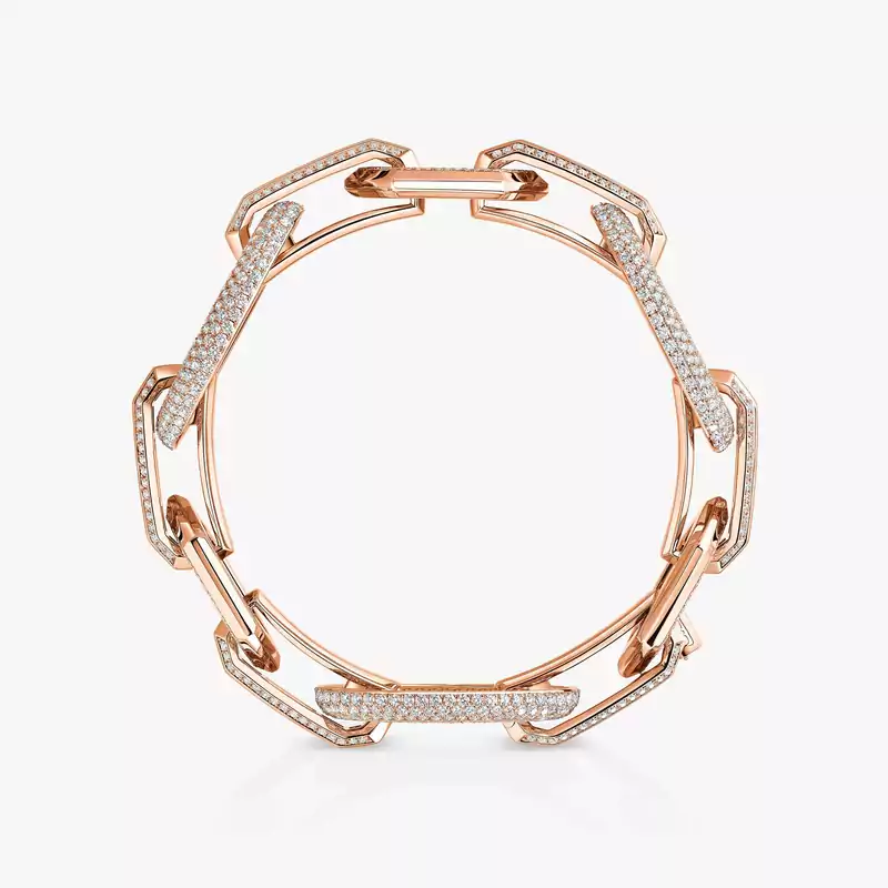 Bracelet Femme Or Rose Diamant Groove 13498-PG